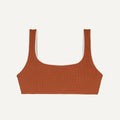 Bikini Top "Vento" in chestnut brown pique