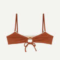 Bikini Top "Joran" in chestnut brown pique