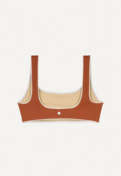 Bikini Oberteil „Vento“ in Kastanienbraun Piqué