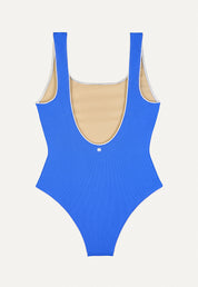 Swimsuit "Zephyr" in deep sea blue pique