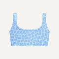 Bikini Top "Vento" in blue pool print terry