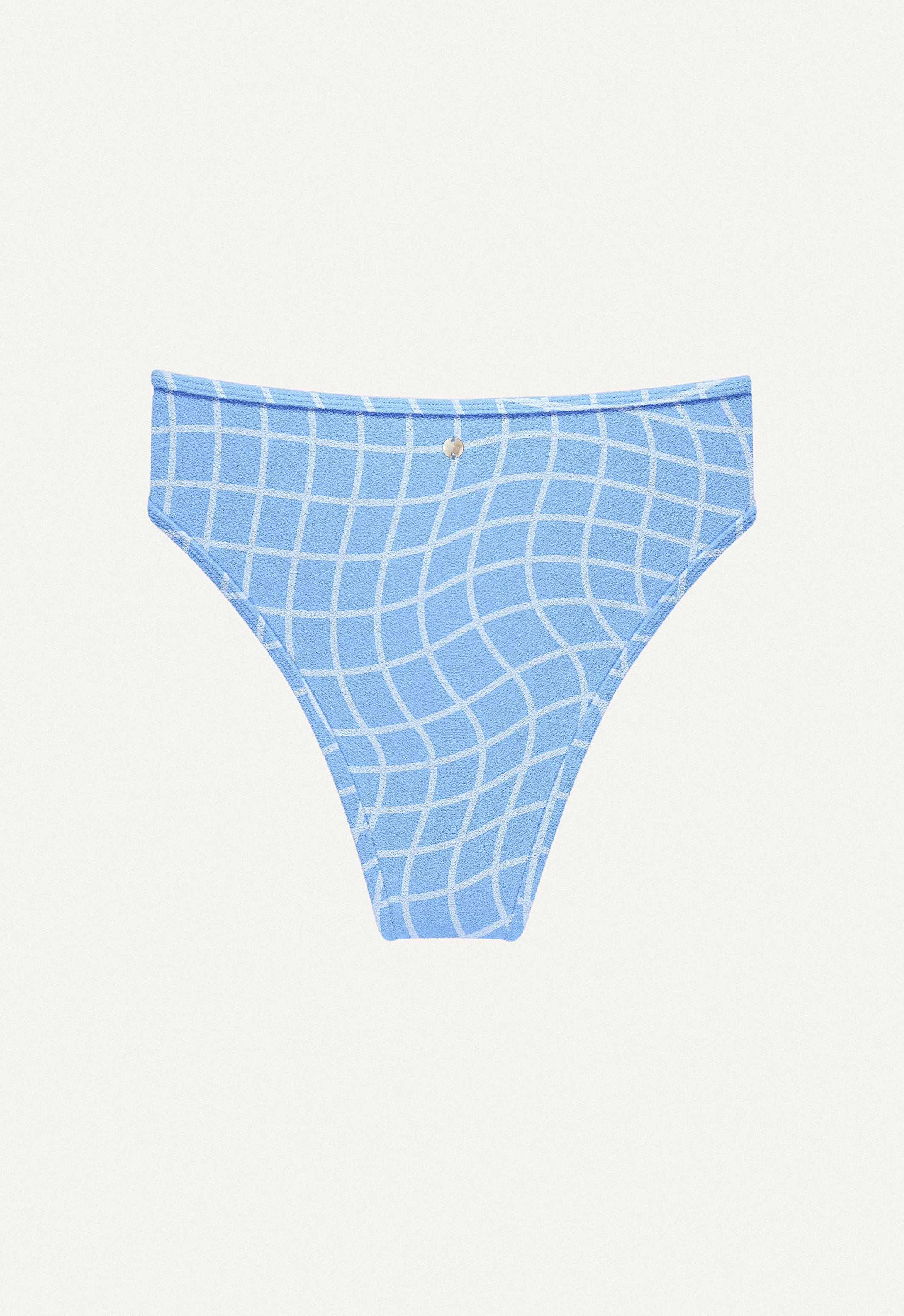 Bikini Bottom "Calima" in blue pool print terry