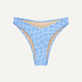 Bikini Bottom "Notos" in blue pool print terry