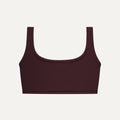 Bikini Top "Vento" in dark brown terry