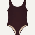 Surf Swimsuit "Zephyr" in dark brown terry