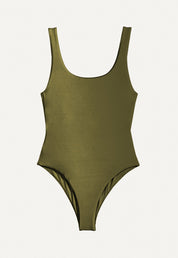 Swimsuit "Zephyr" pine green shine