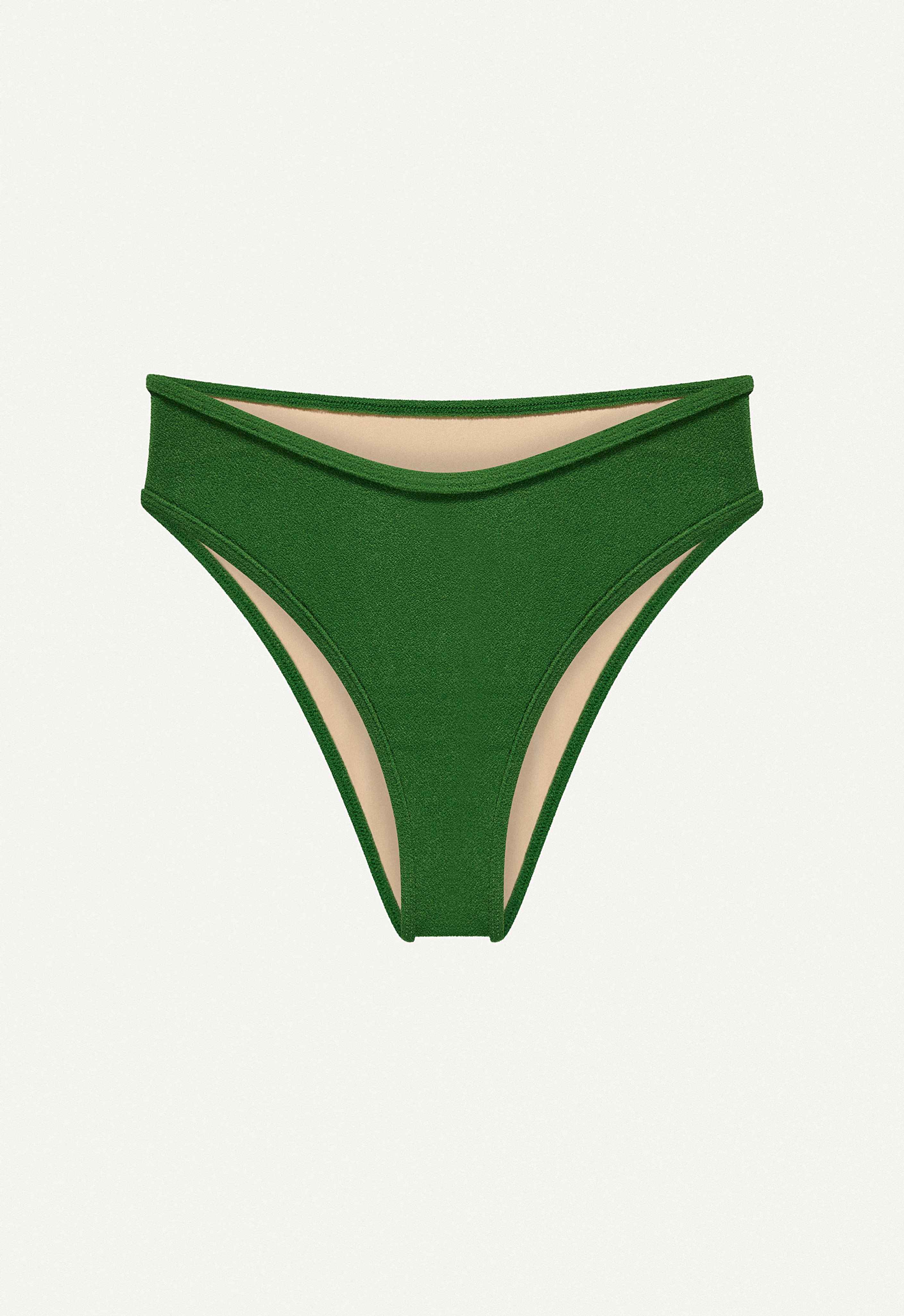 Bikini Bottom "Calima" in dark green terry