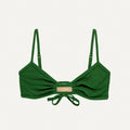 Bikini Top "Joran" in dark green terry
