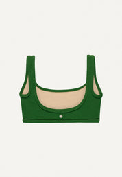 Bikini Top “Vento” in dark green terry