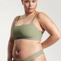 Surf Bikini Top "Buri" in sage green