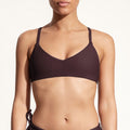 Surf Bikini Top "Dace" in eggplant purple