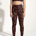 Surf & Yoga Leggings “Larimar” in hibiscus print