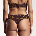 Surf Bikini Bottom "Tope" in hibiscus print