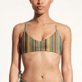 Surf Bikini Top "Dace" with solar ray print