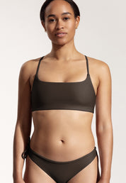 Surf Bikini Top "Buri" in dark brown