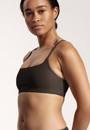 Surf Bikini Top "Buri" in dark brown