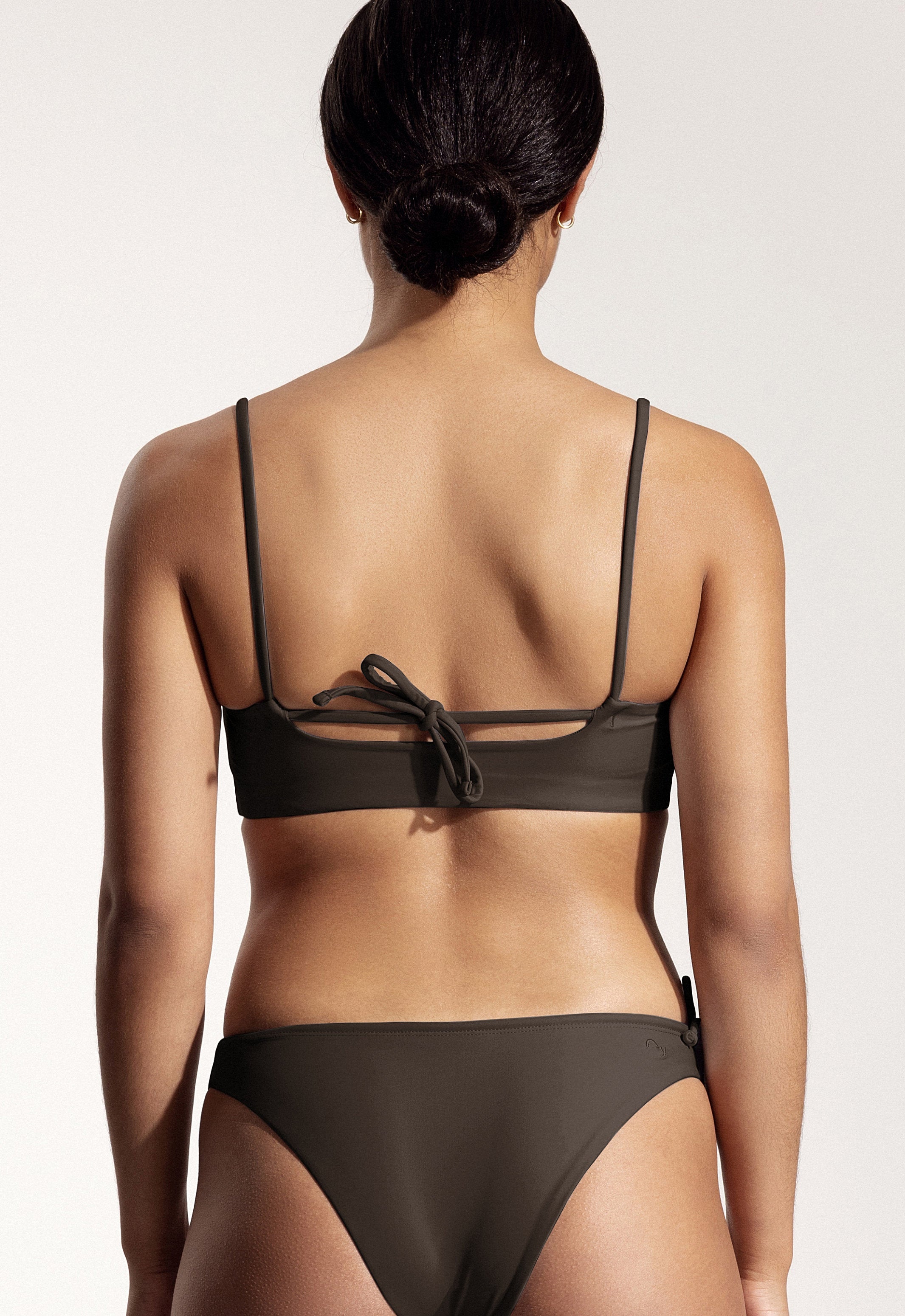 Surf Bikini Top "Buri" in dark brown