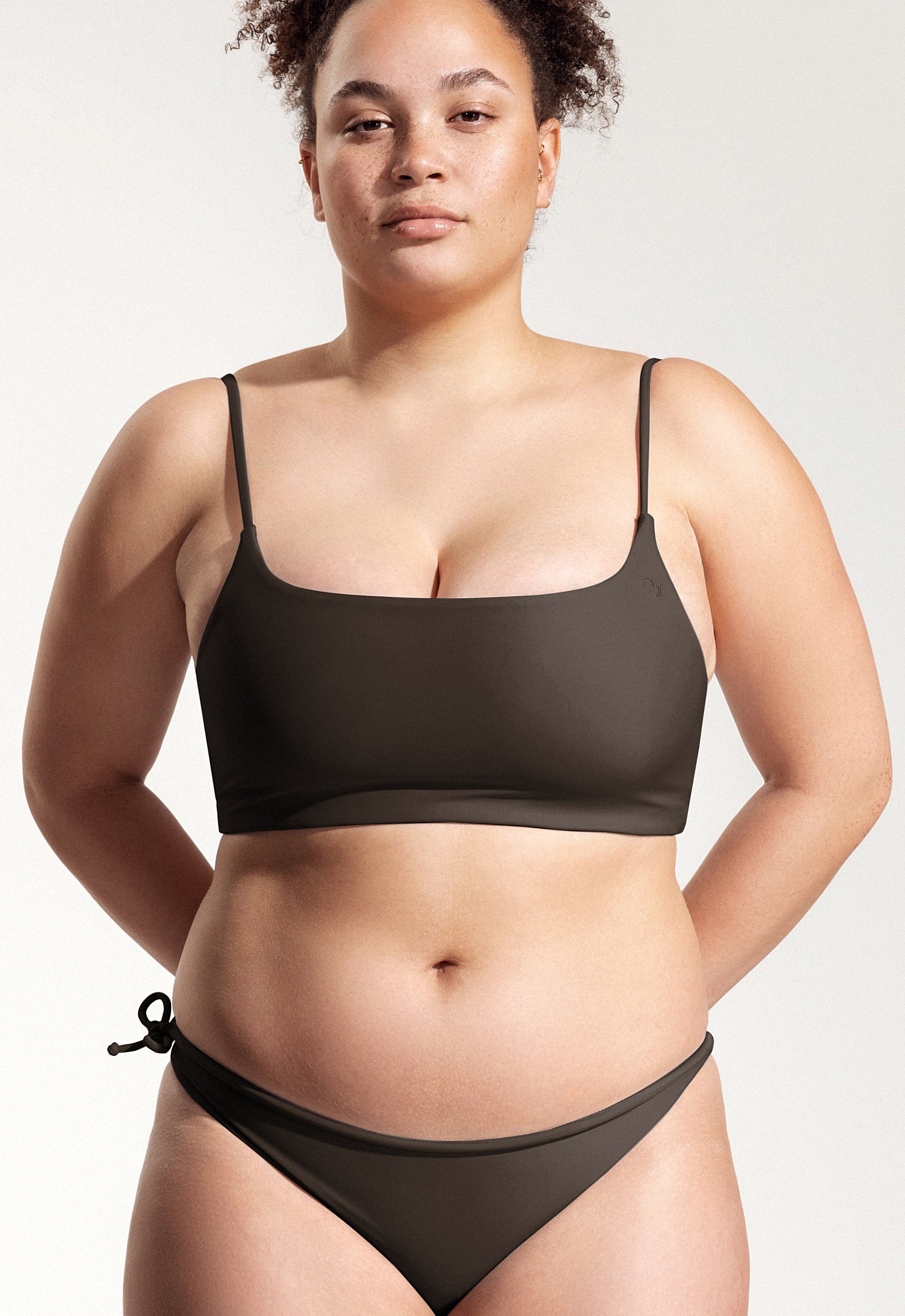 Surf Bikini Top "Buri" in dark brown