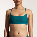 Surf Bikini Top "Buri" in petrol blue 