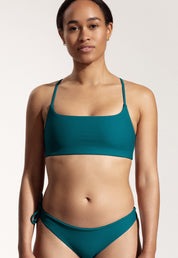Surf Bikini Top "Buri" in petrol blue 