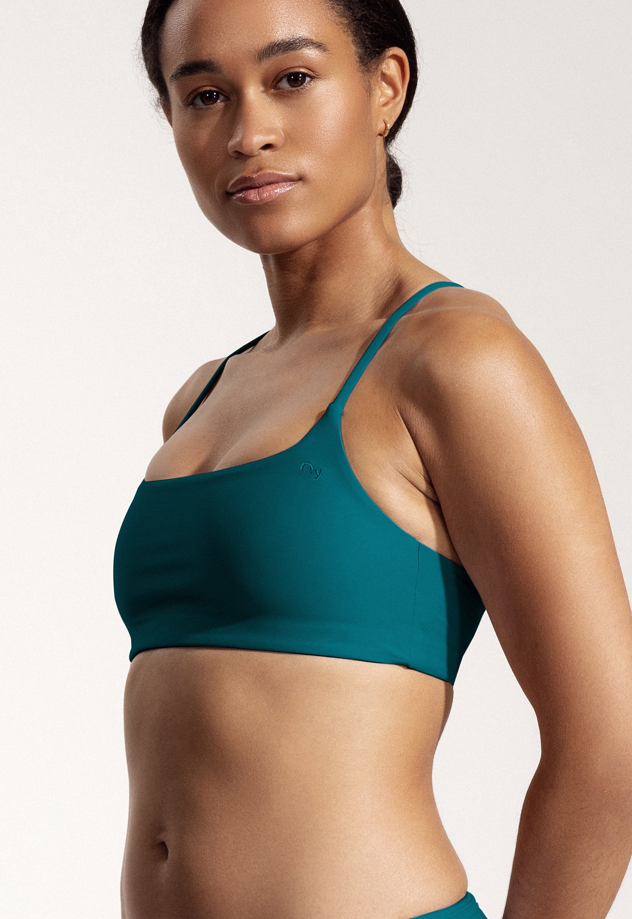 Surf Bikini Top "Buri" in petrol blue 