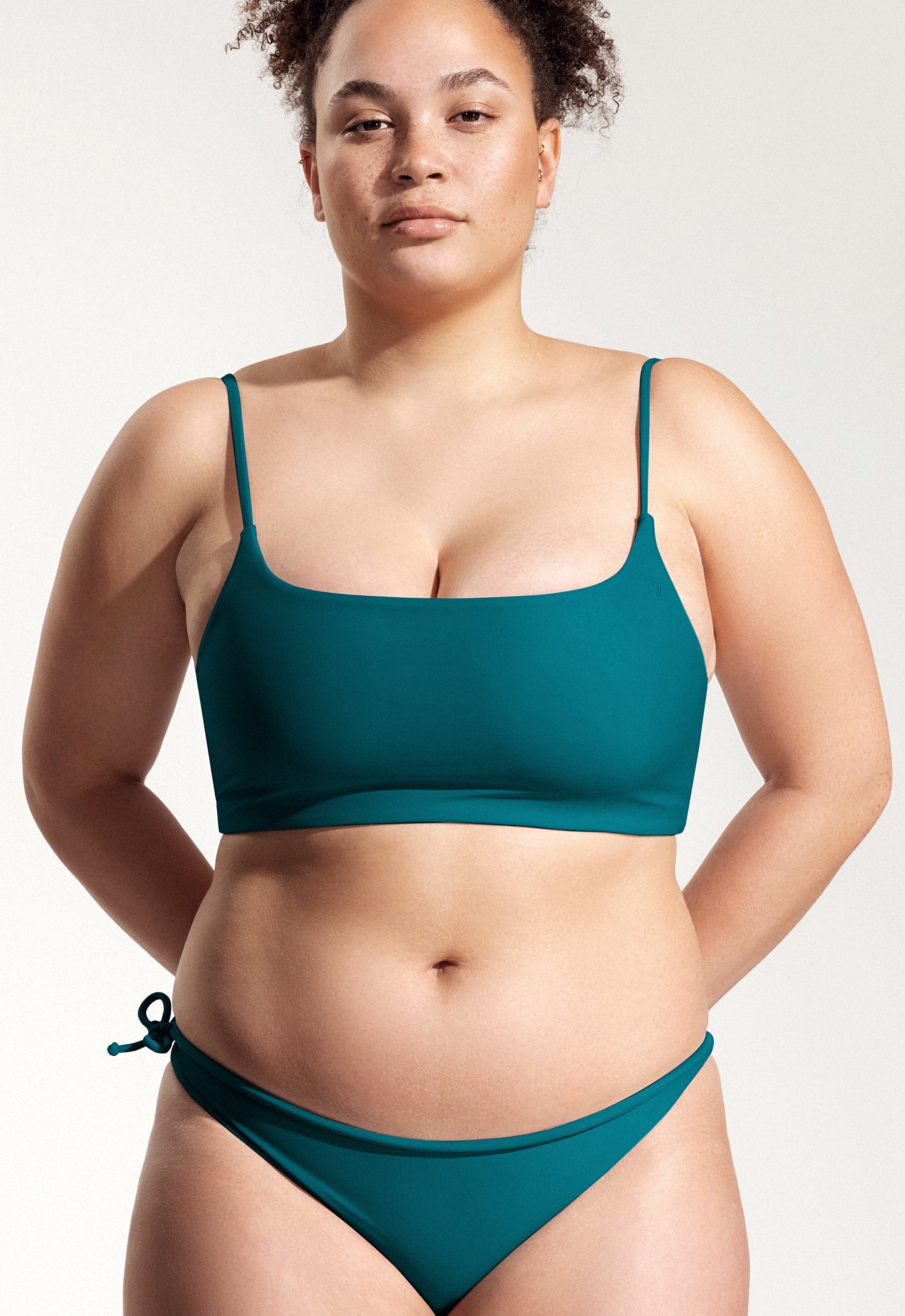 Surf Bikini Top "Buri" in petrol blue 