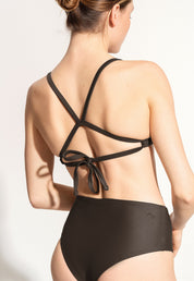 Surf Bikini Top "Esox" in dark brown