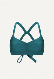 Surf Bikini Top "Hoki" in petrol blue