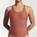 Surf Swimsuit "Kelt" in clay red