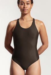 Surf Swimsuit "Kelt" in dark brown