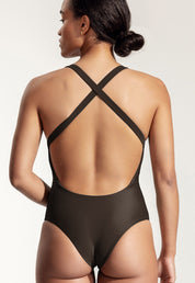 Surf Swimsuit "Kelt" in dark brown