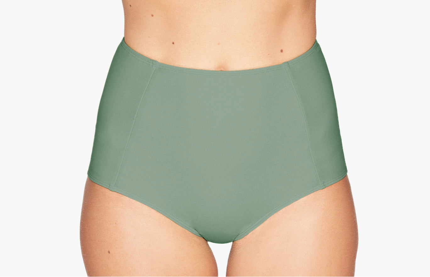 Surf Bikini Hose „Phuket“ in Moss Grün & Appeal Orange 1