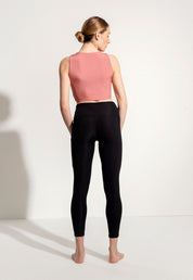 Yoga Leggings „Larimar“ in Schwarz gerippt 2