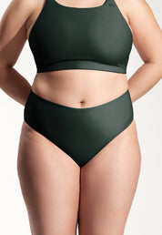 Surf Bikini Hose „Fugu“ in Nachtgrün 2